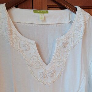Sigrid Olsen White Cotton Tunic - LIKE NEW